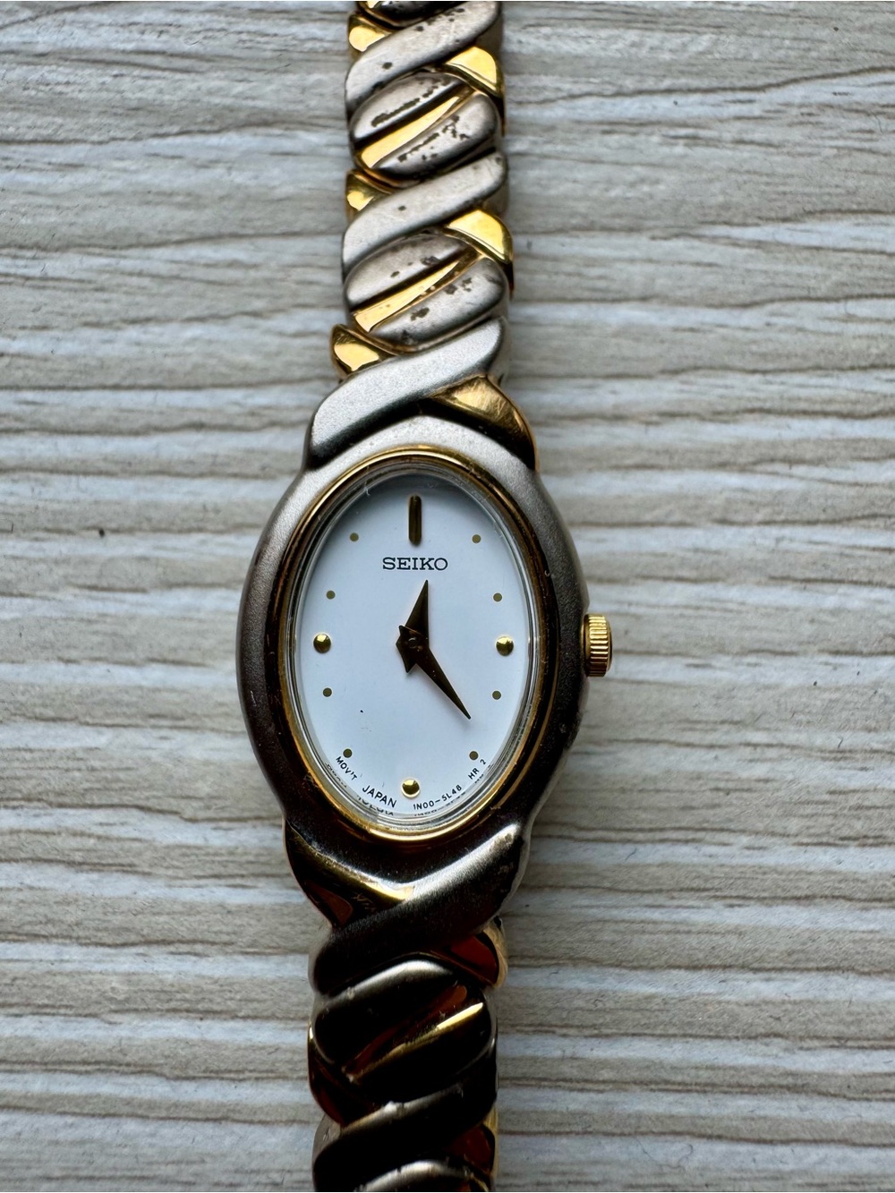 Seiko Two-Tone Gold and Silver Oval Women's Watch - Picture 2 of 5